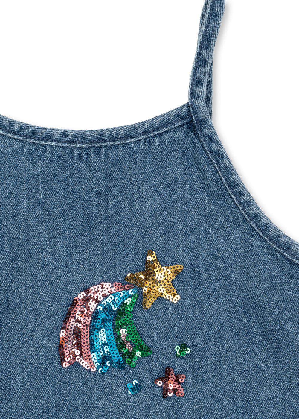 Magot Sequin Strap Dress GOTS - Rainbow Star