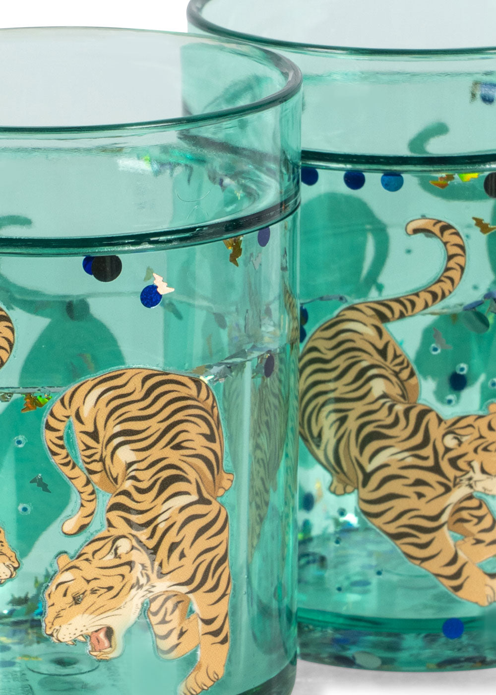 2 Pack Glitter Cups - Tiger Ruggito