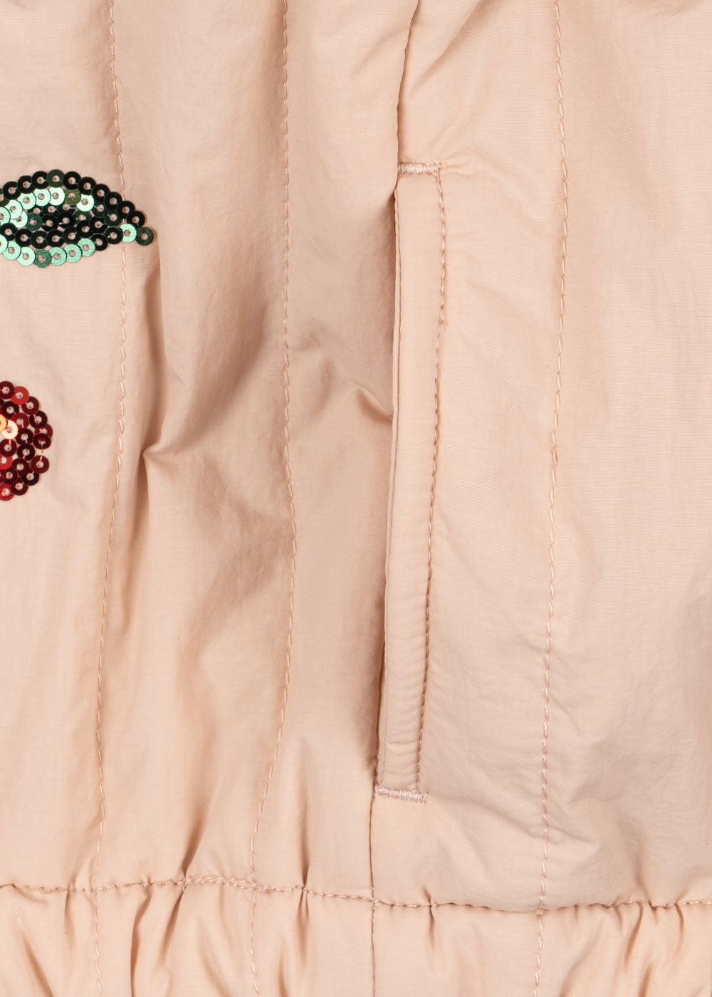 Juno Sequin Bomber Jacket - Cameo Rose