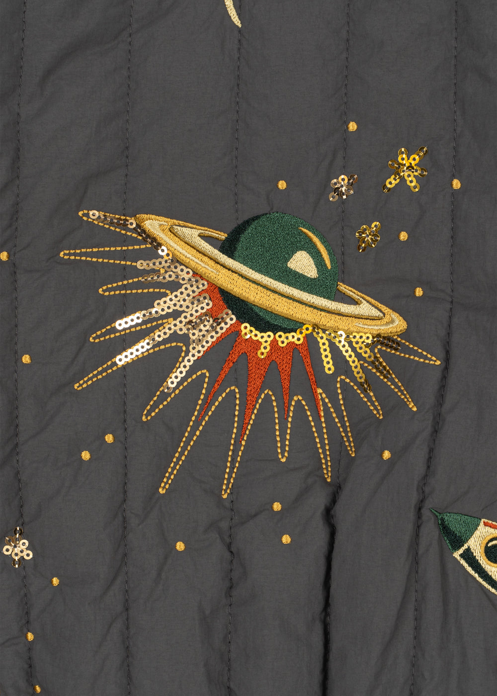 Juno Sequin Bomber Jacket - Magnet