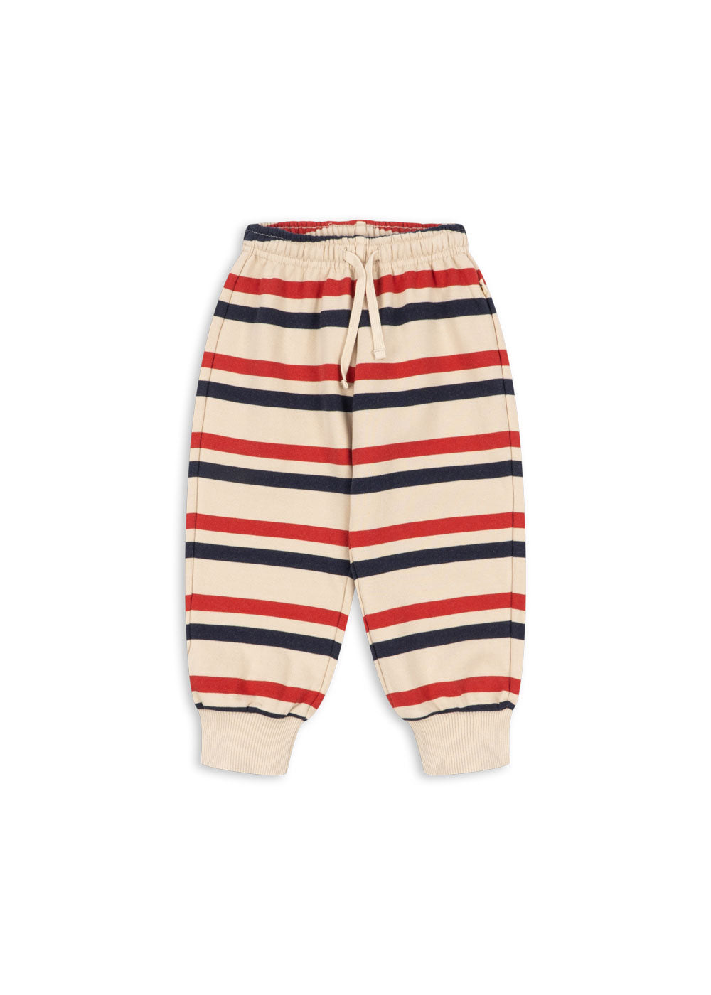 Lou Stripe Sweat Pants GOTS - Tangerine Stripe