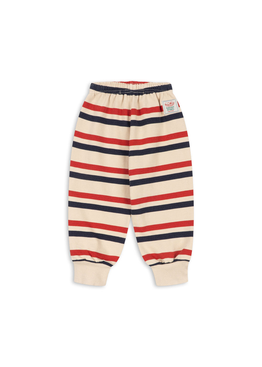 Lou Stripe Sweat Pants GOTS - Tangerine Stripe
