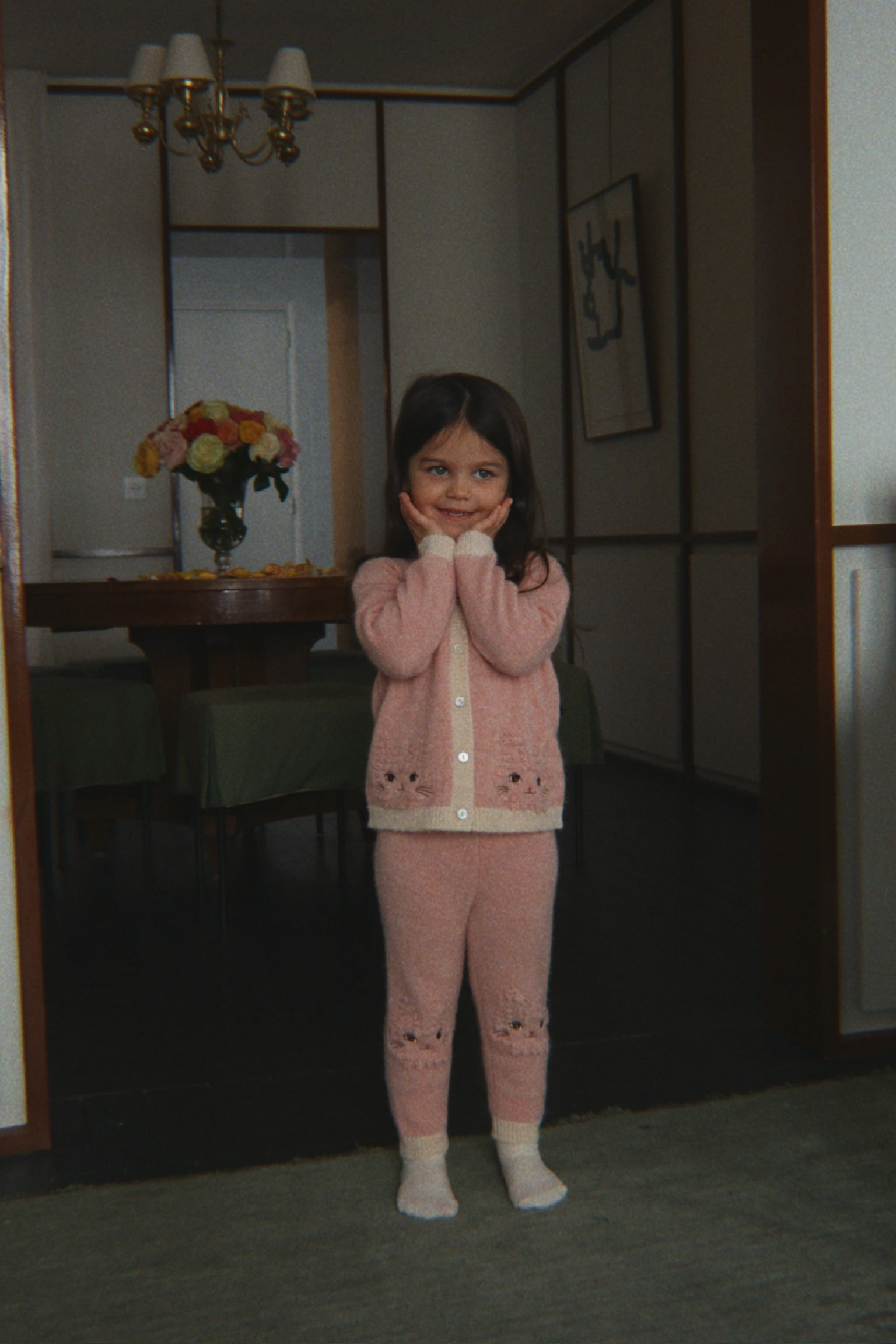 Kitty Cardigan - Silver Pink