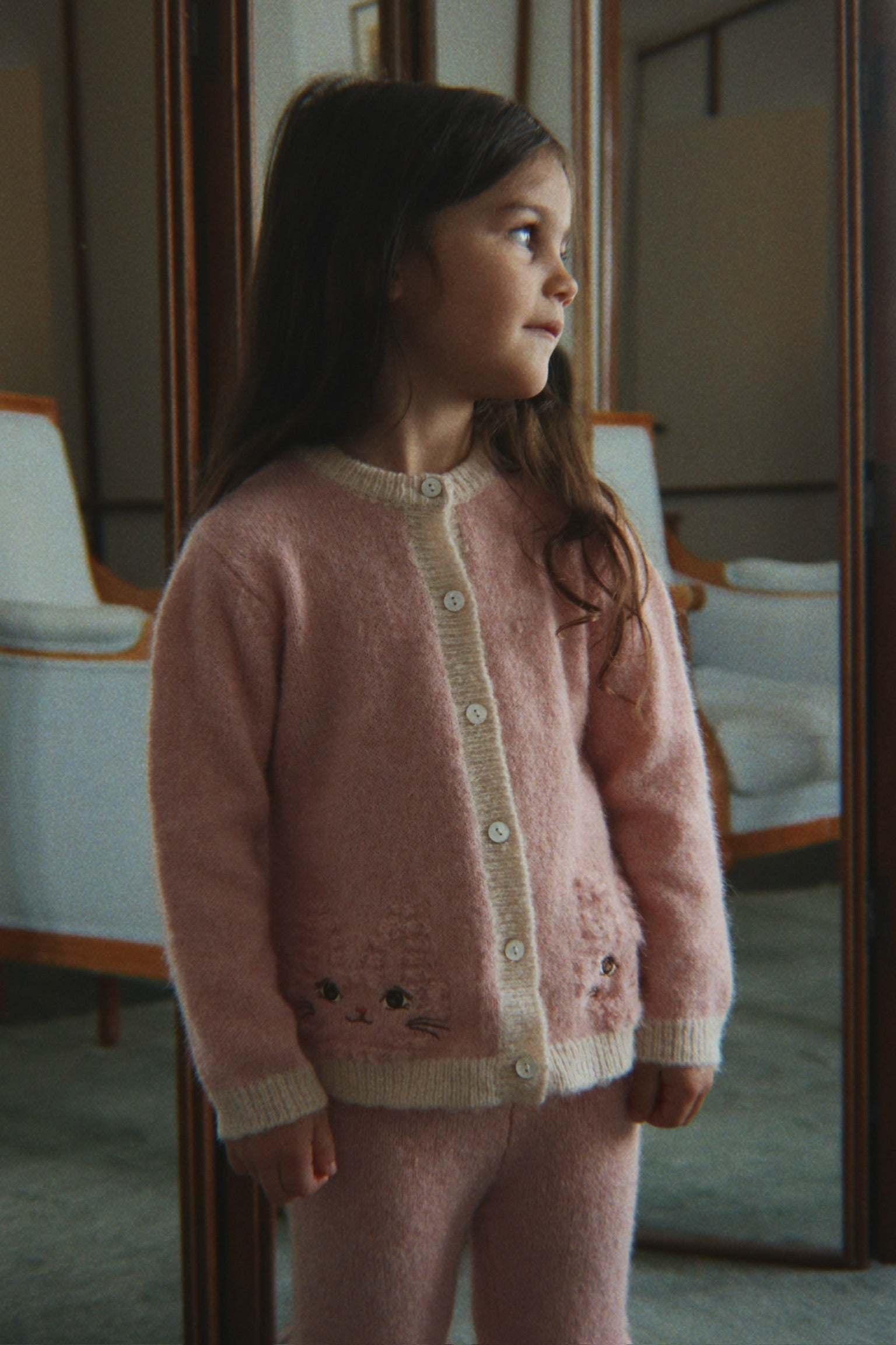 Kitty Cardigan - Silver Pink