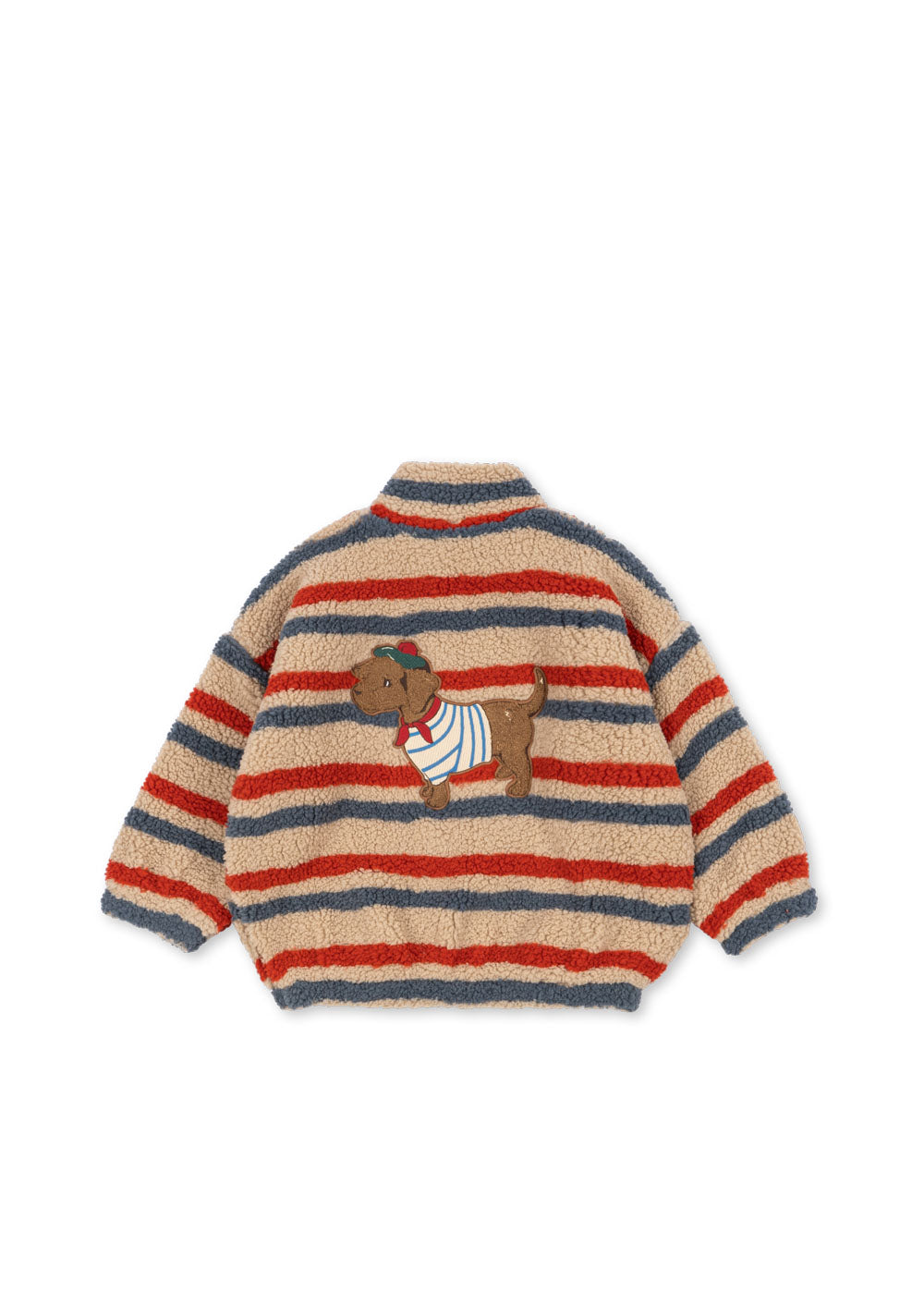 Jody Embroidery Teddy Jacket - Tangerine Stripe