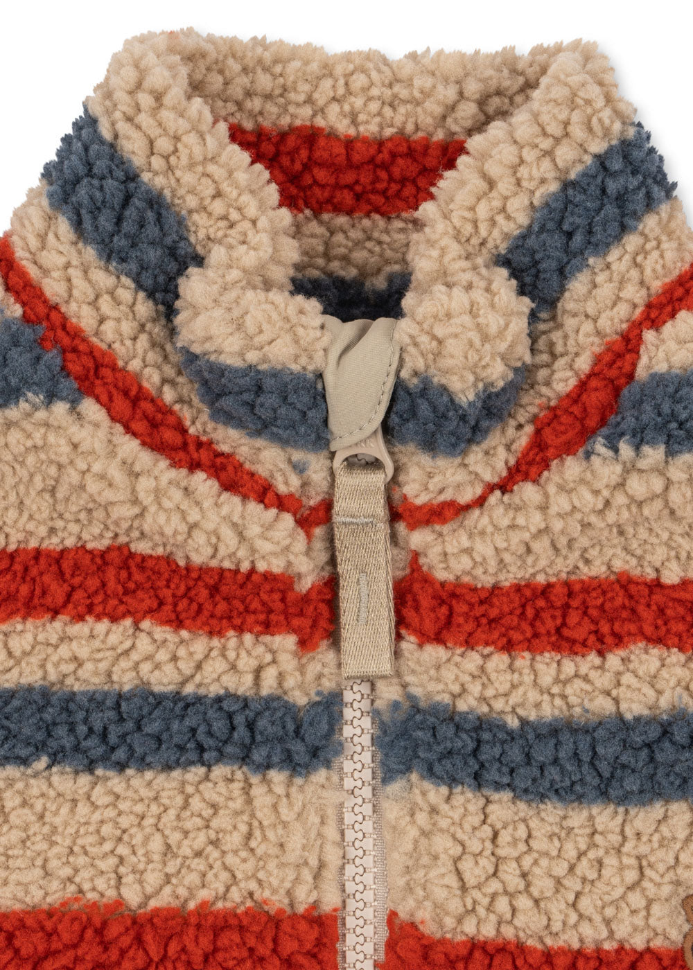 Jody Embroidery Teddy Jacket - Tangerine Stripe