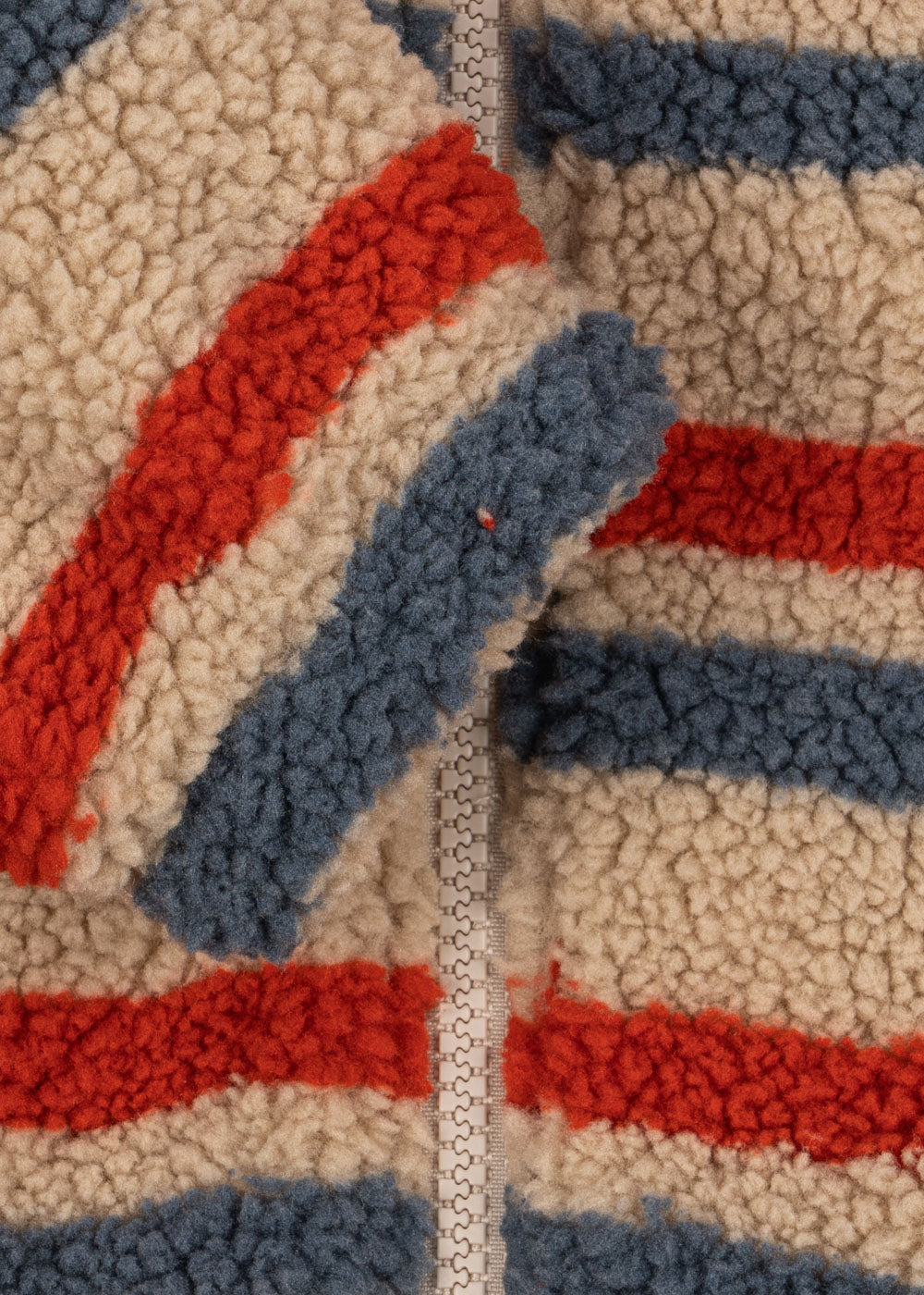 Jody Embroidery Teddy Jacket - Tangerine Stripe