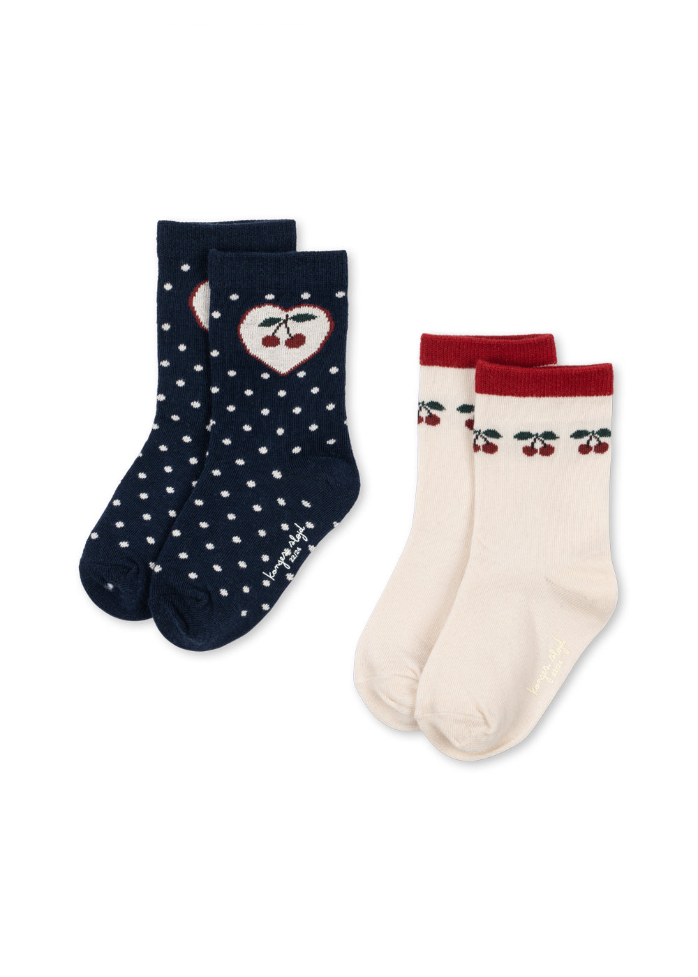 2 Pack Jaquard Socks - Cherry Mix