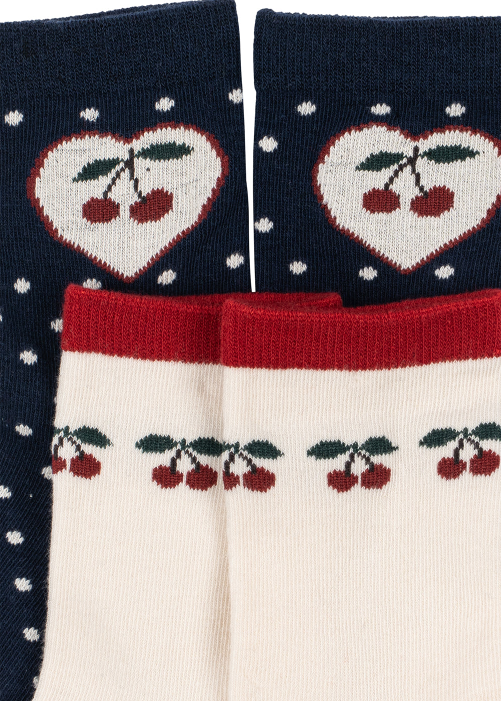 2 Pack Jaquard Socks - Cherry Mix