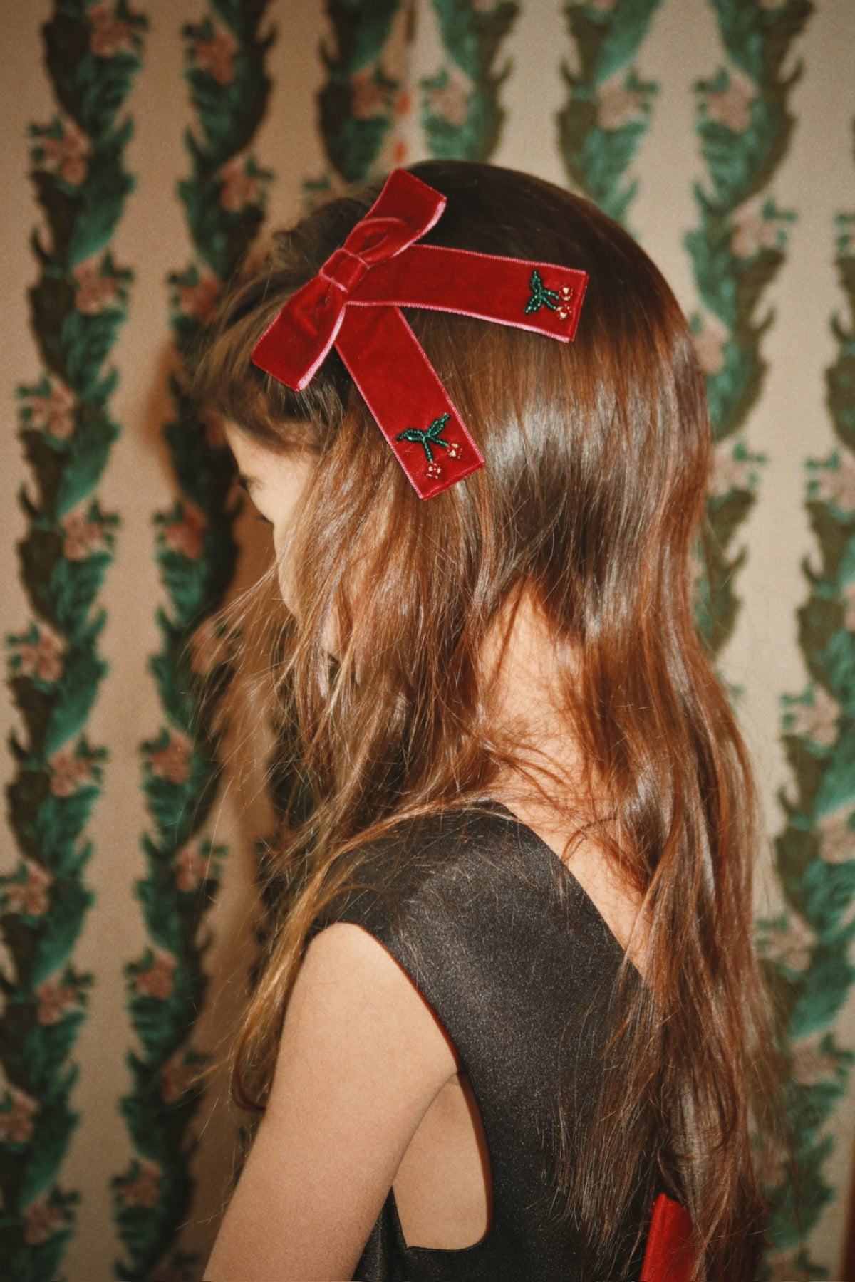 2 Pack Juliette Bow Hair Clip - Rio Red