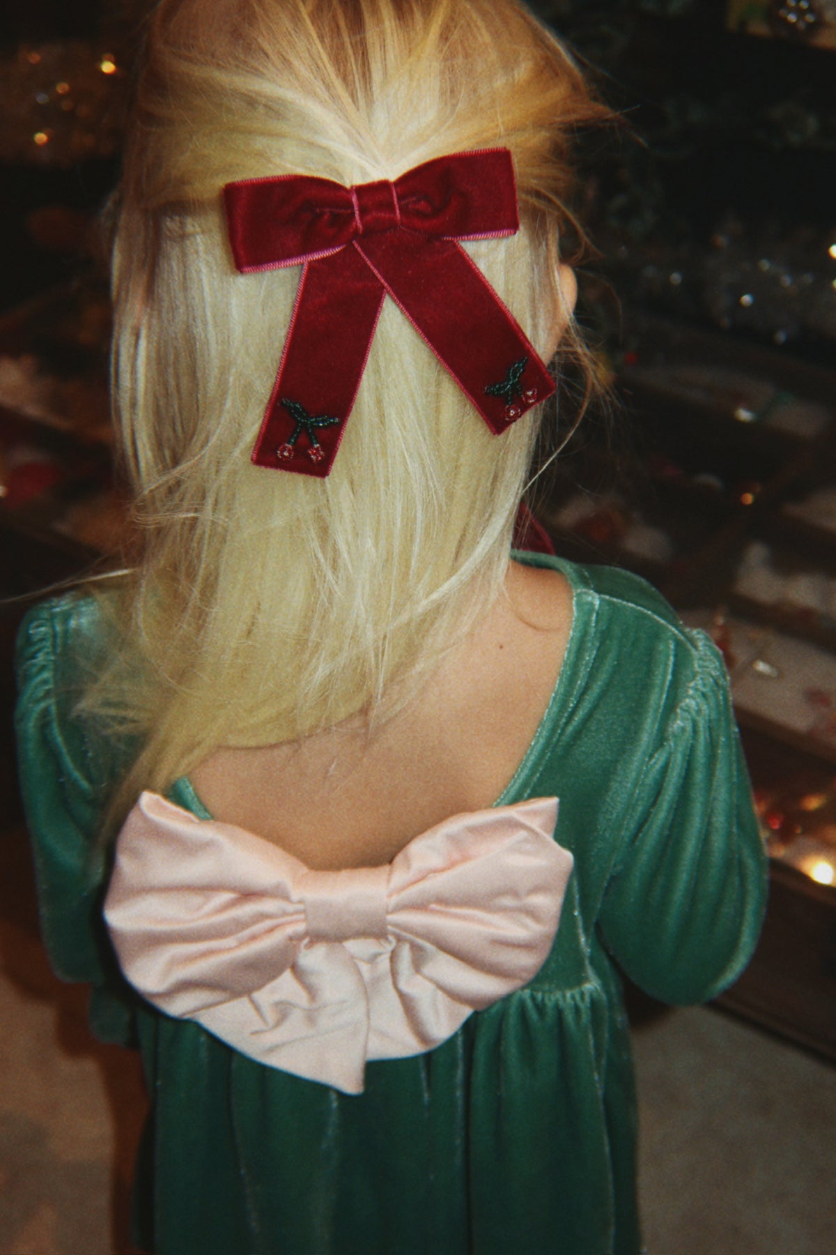 2 Pack Juliette Bow Hair Clip - Rio Red