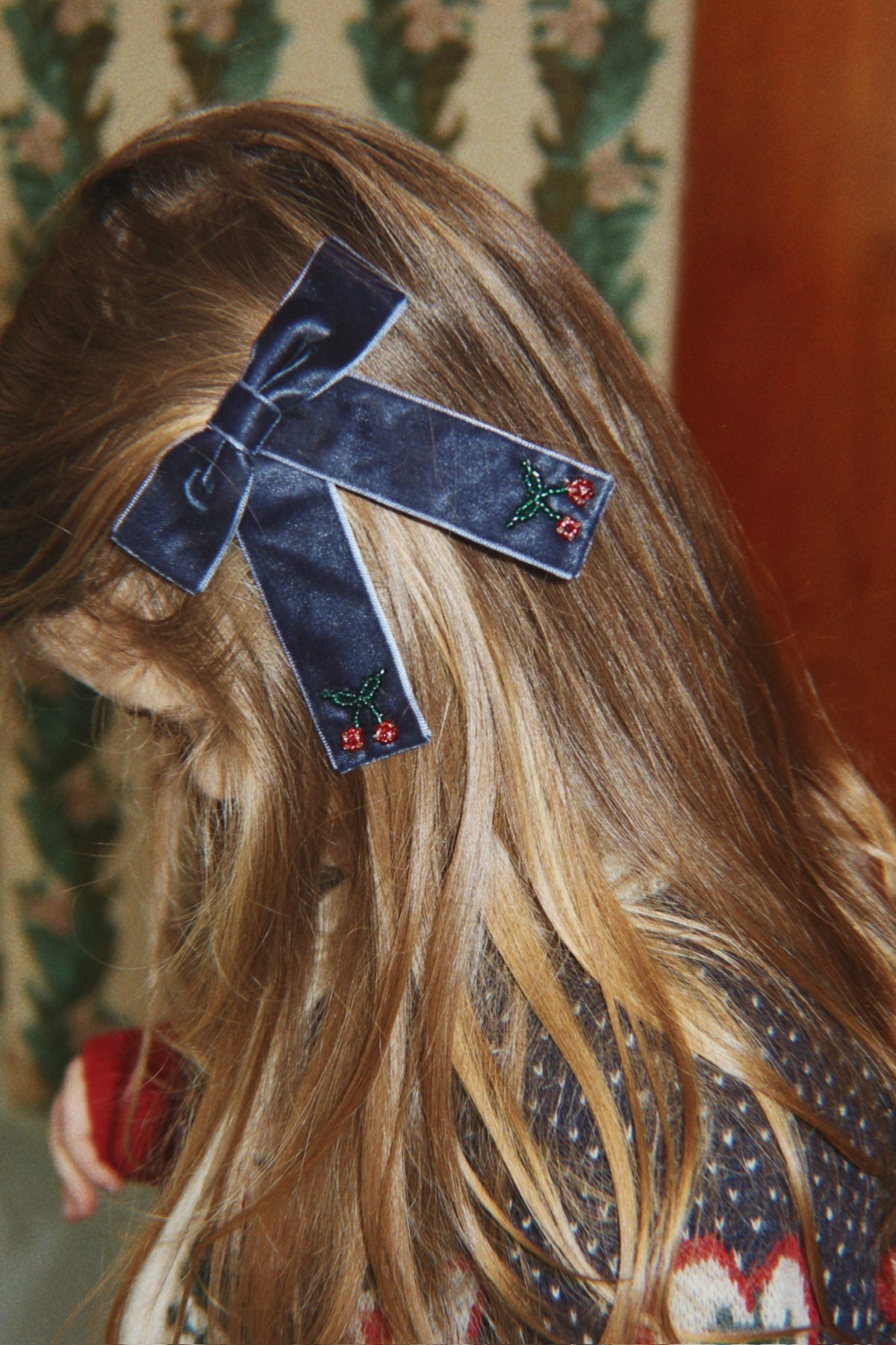 2 Pack Juliette Bow Hair Clip - Navy