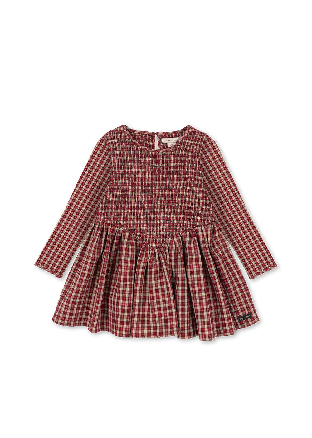 Elin Smock Dress GOTS - Brick Check