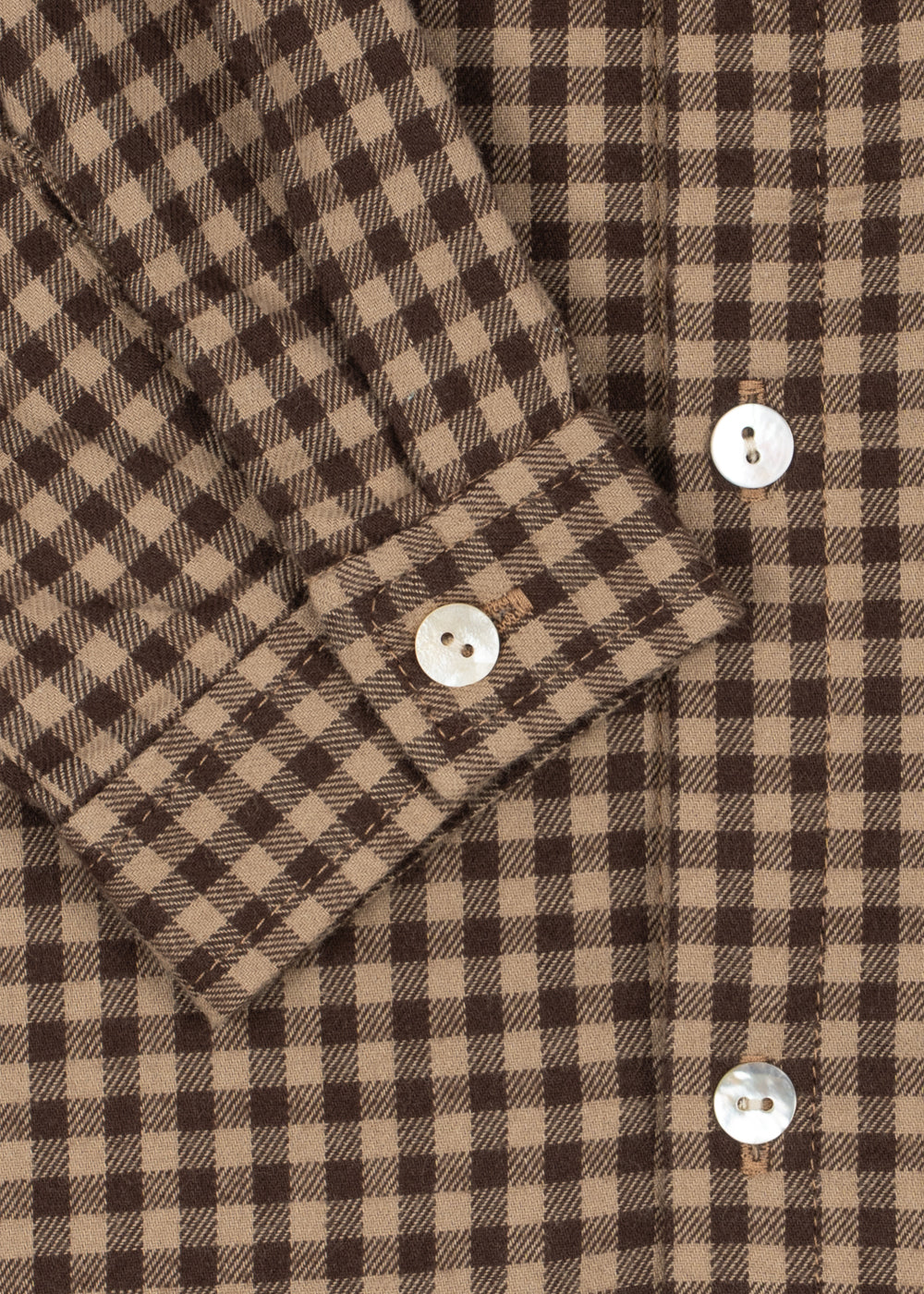 Foret Long Sleeve Shirt GOTS - Chocolate Check