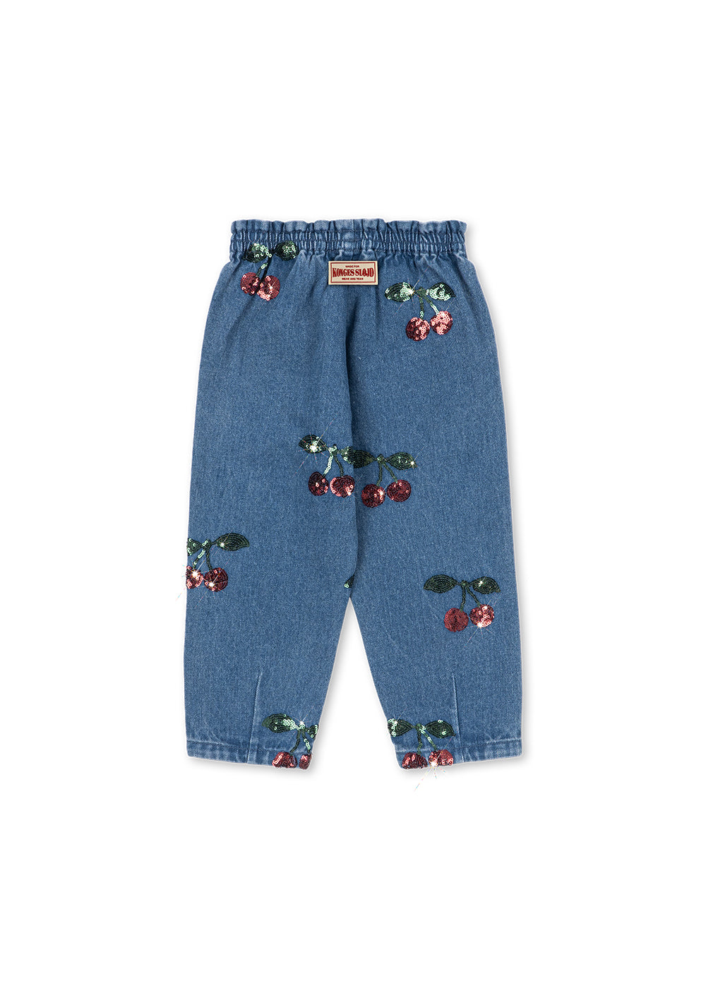 Magot Sequin Frill Pants GOTS - Cherry Sequin