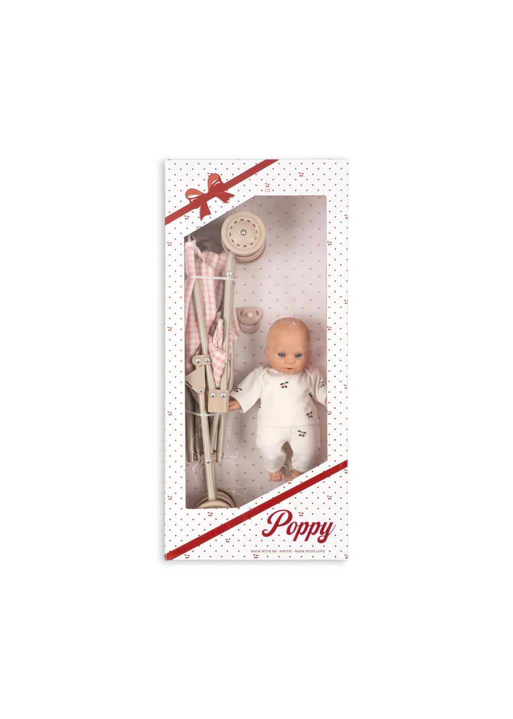 Poppy Doll Stroller Set - Pink Check