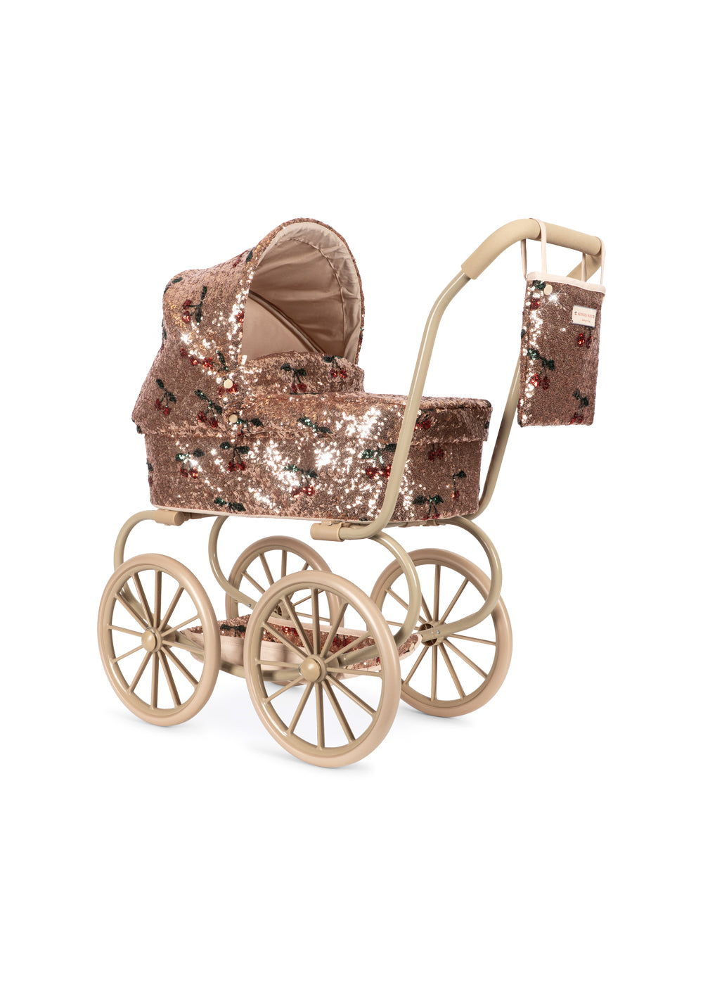 Sparkly Minnie Doll Pram - Cherry Sequin