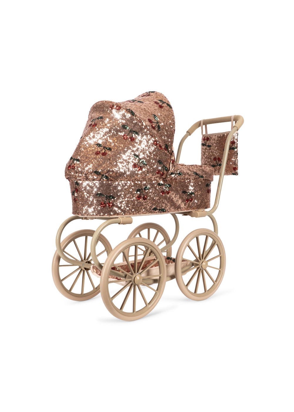 Sparkly Minnie Doll Pram - Cherry Sequin