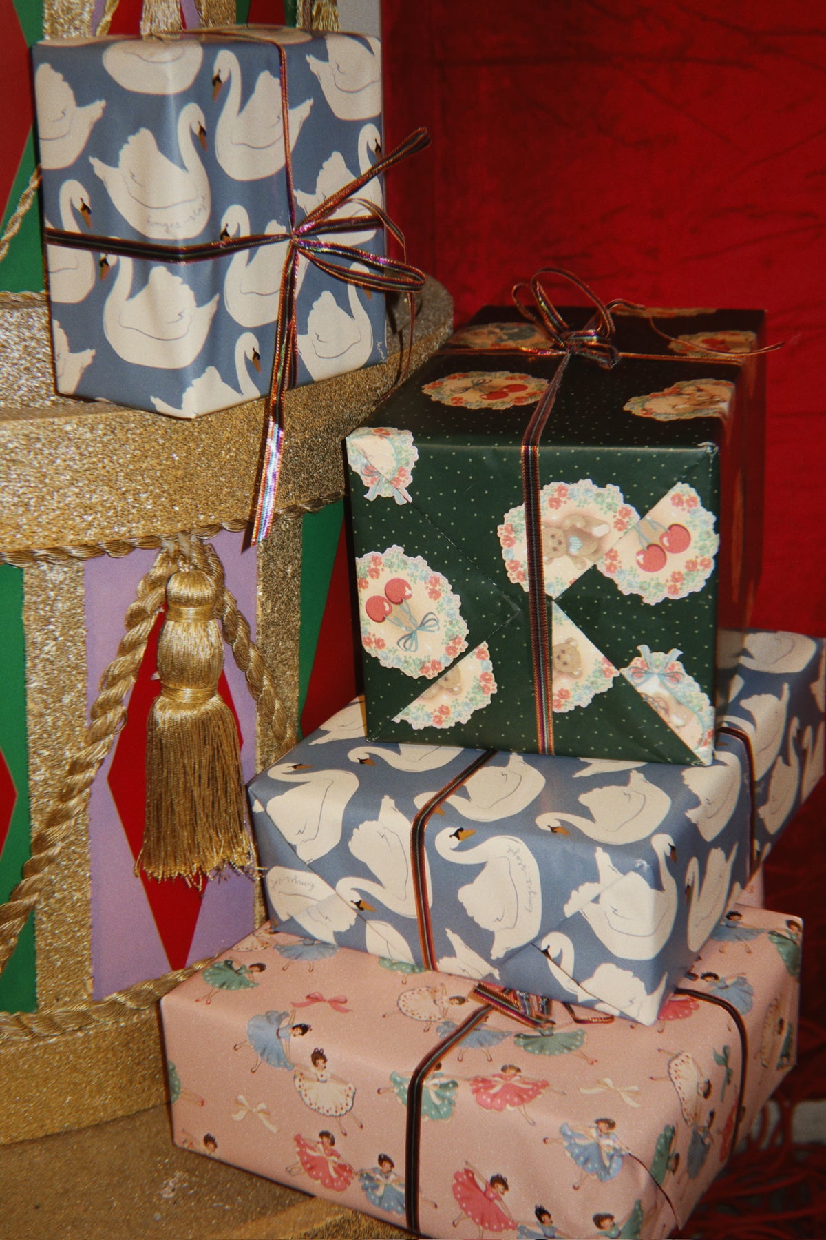 Wrapping Paper - Bow Ballerina Blush