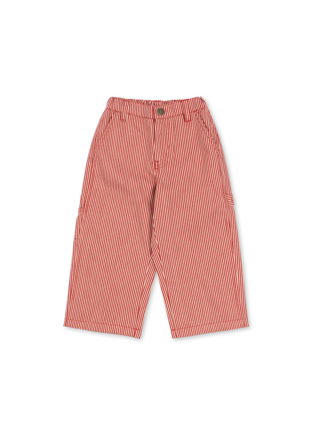 Luc Pants GOTS - Milk Rouge Stripe