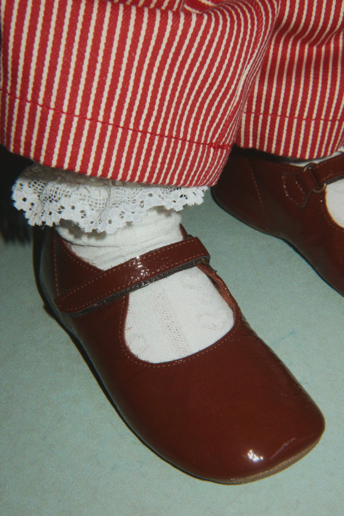 Luc Pants GOTS - Milk Rouge Stripe