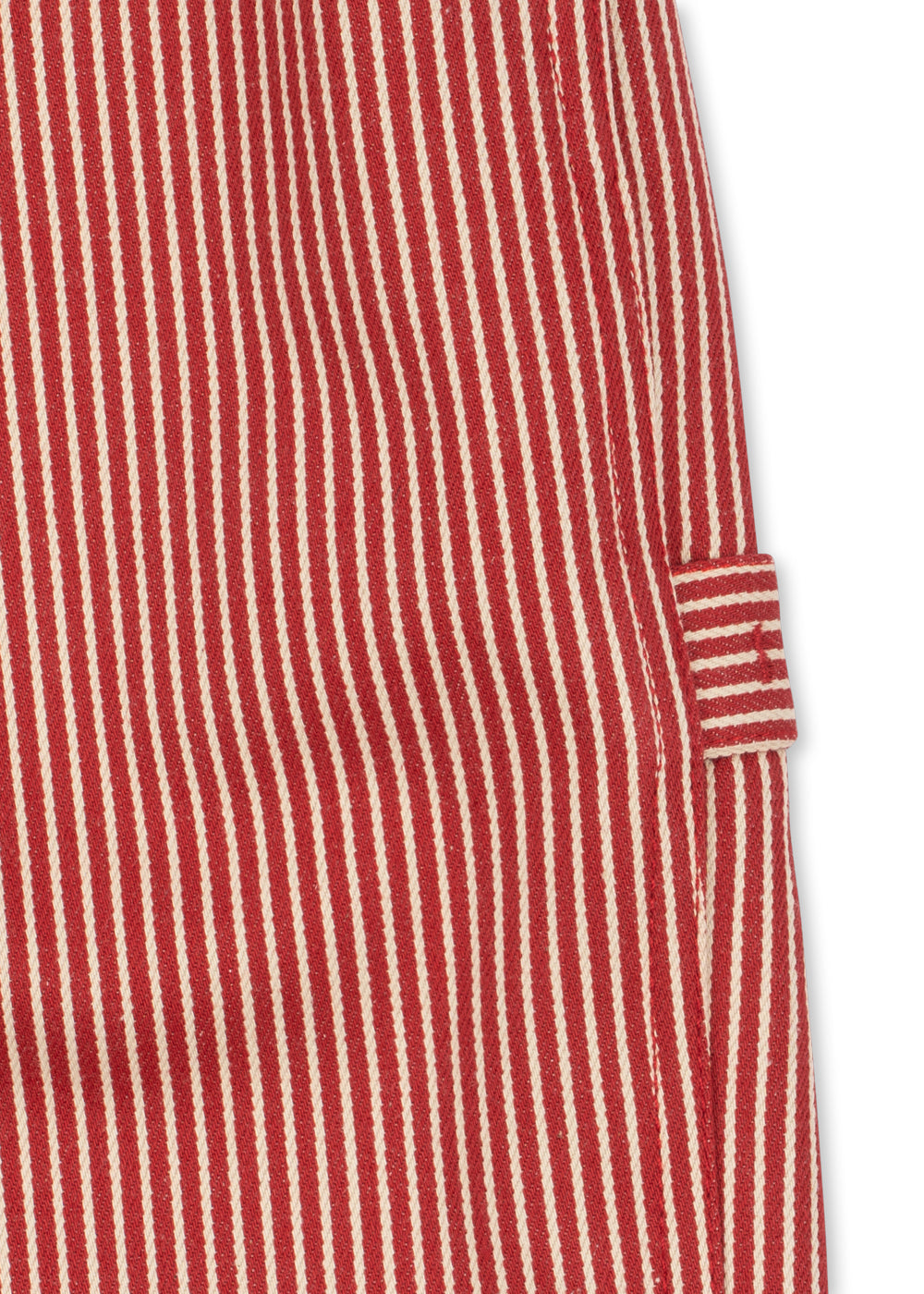 Luc Pants GOTS - Milk Rouge Stripe