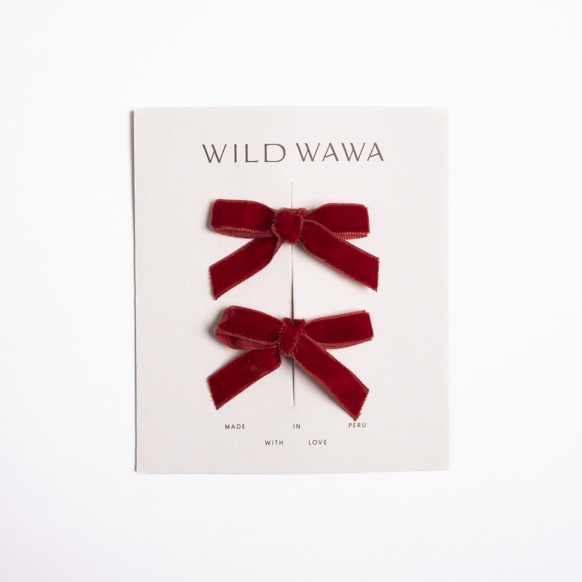 Velvet Bows - Crimson