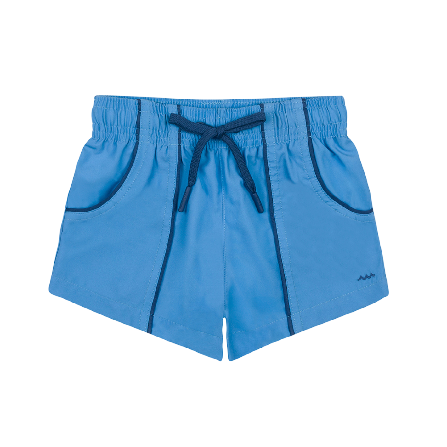 Boys Balboa Blue Paneled Boardie