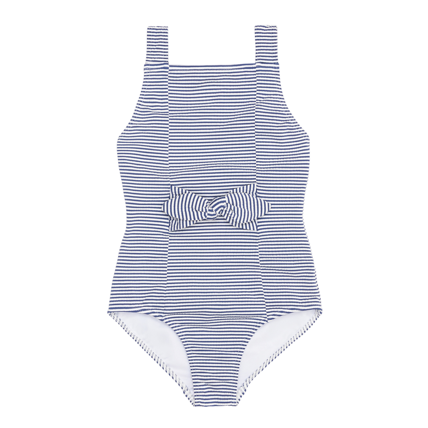 Girls Harbor Stripe Tie Front One Piece