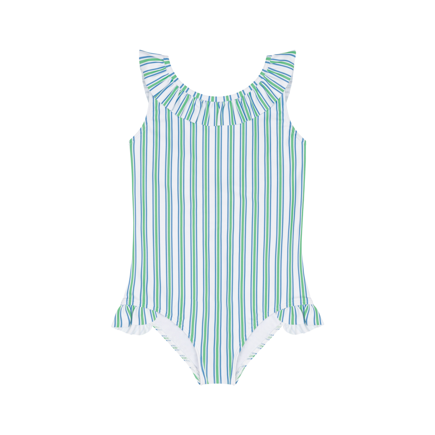 Girls Tamarin Stripe Ruffle Collar One Piece