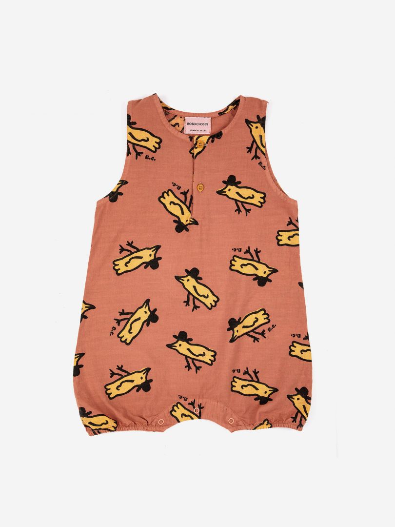Mr Birdie all over playsuit