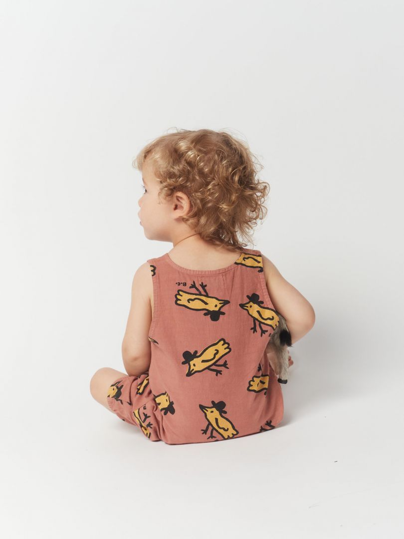 Mr Birdie all over playsuit