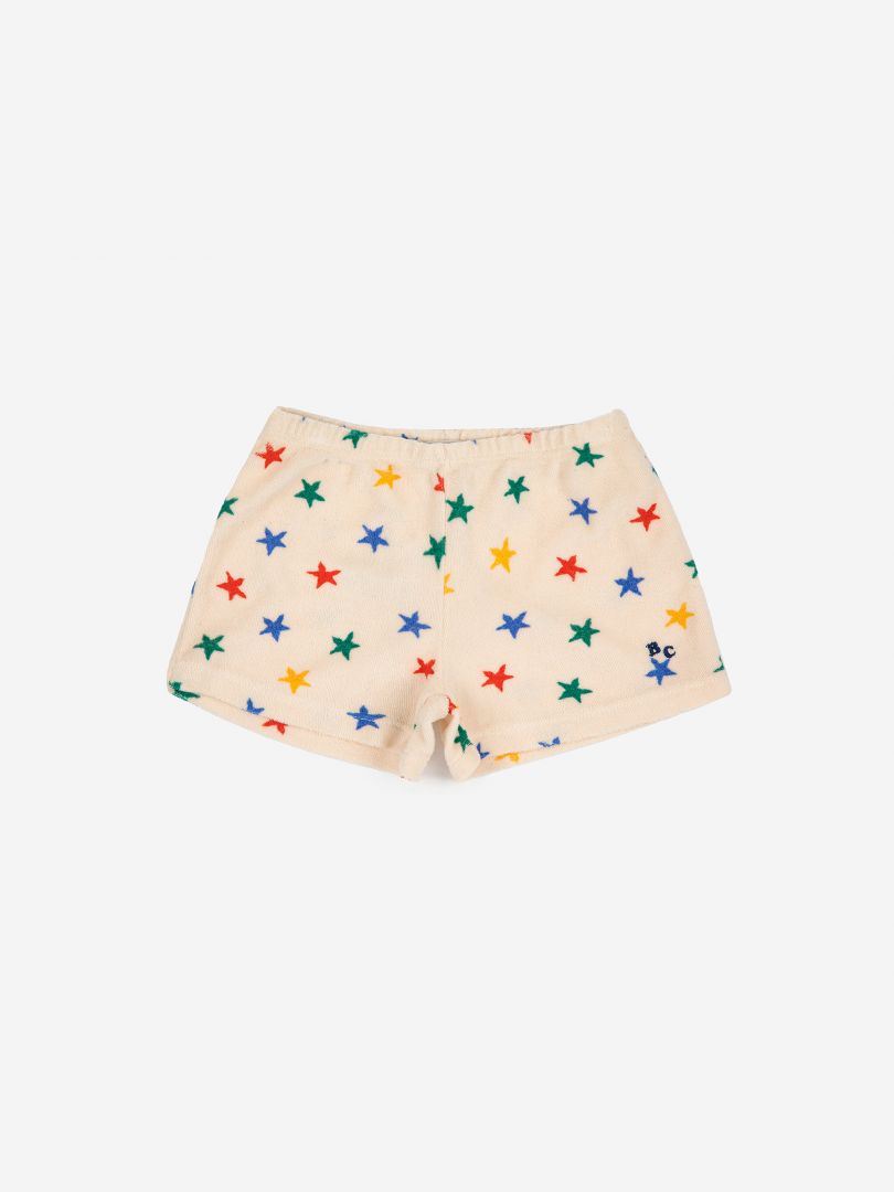 Multicolor Stars terry shorts