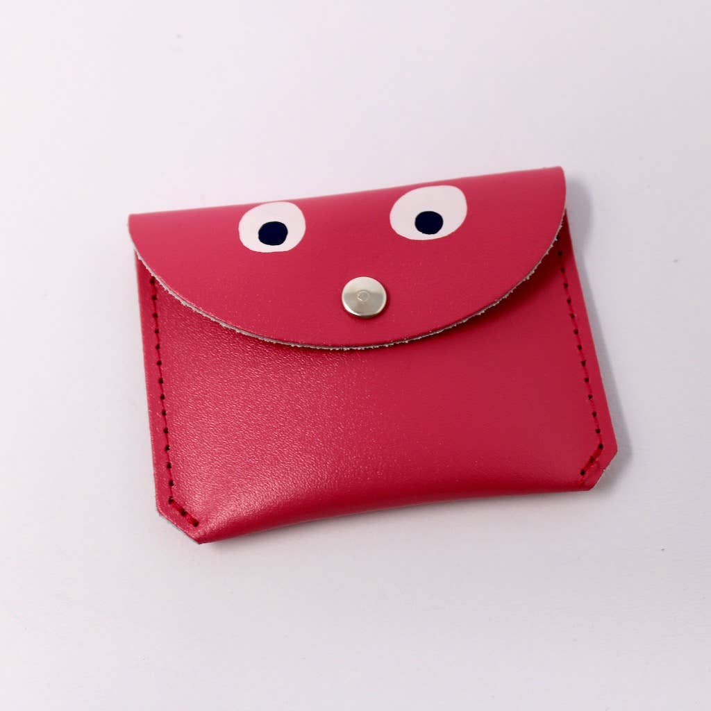 Googly Eye Mini Money Purse Hot pink