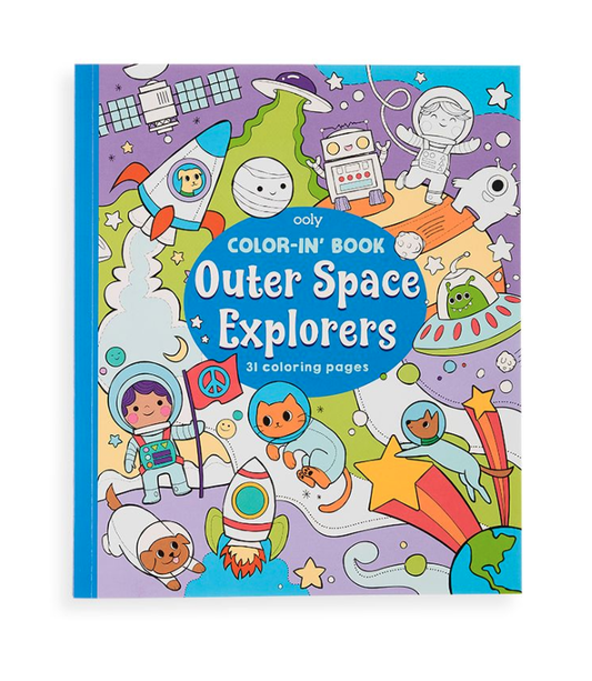 Color-in' Book: Outer Space Explorers