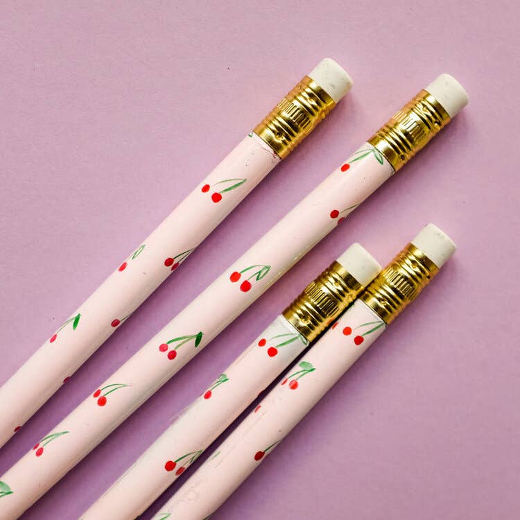 Cherry Pencils - Set of 4