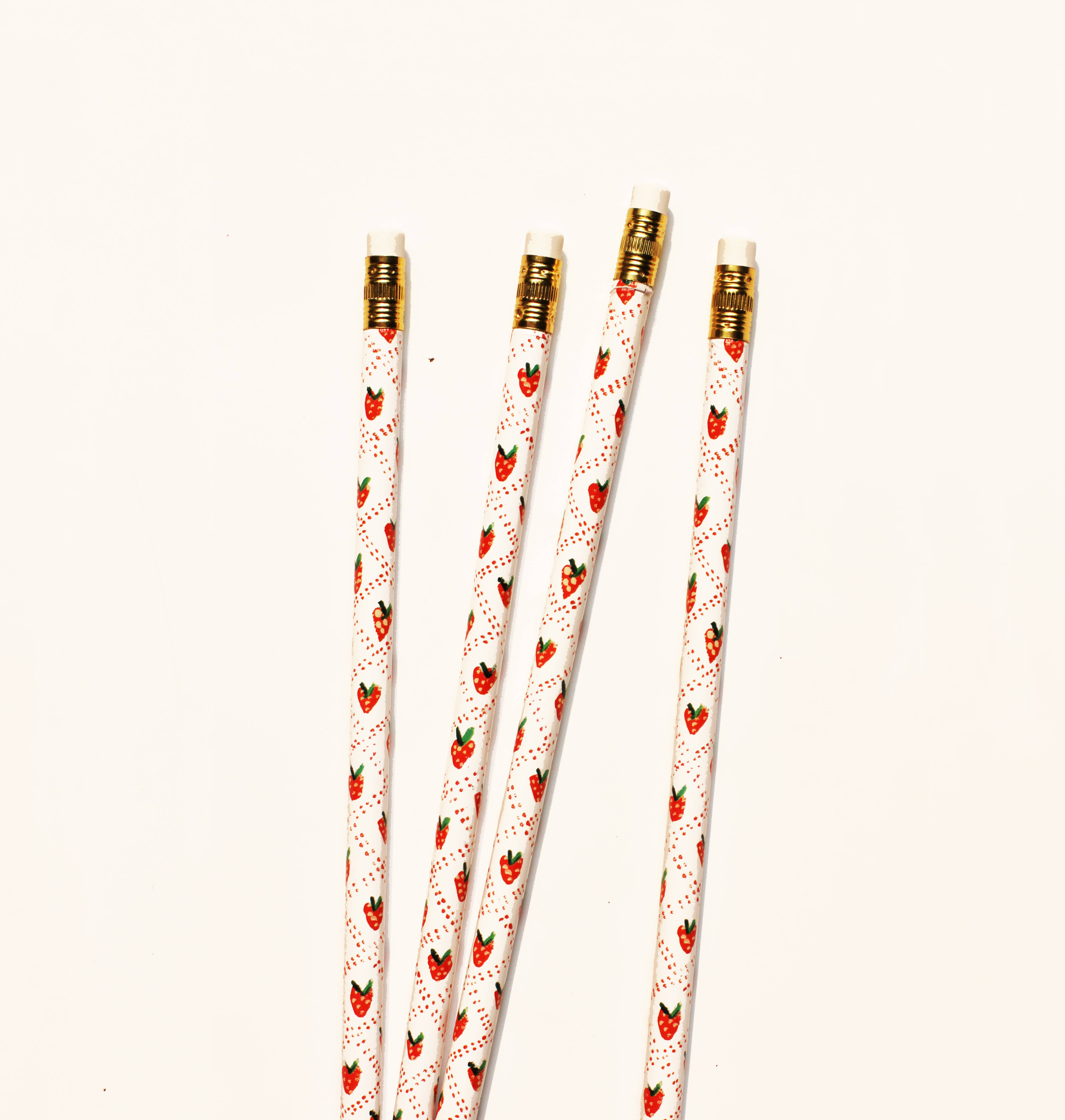 Strawberry Pencils - Set of 4