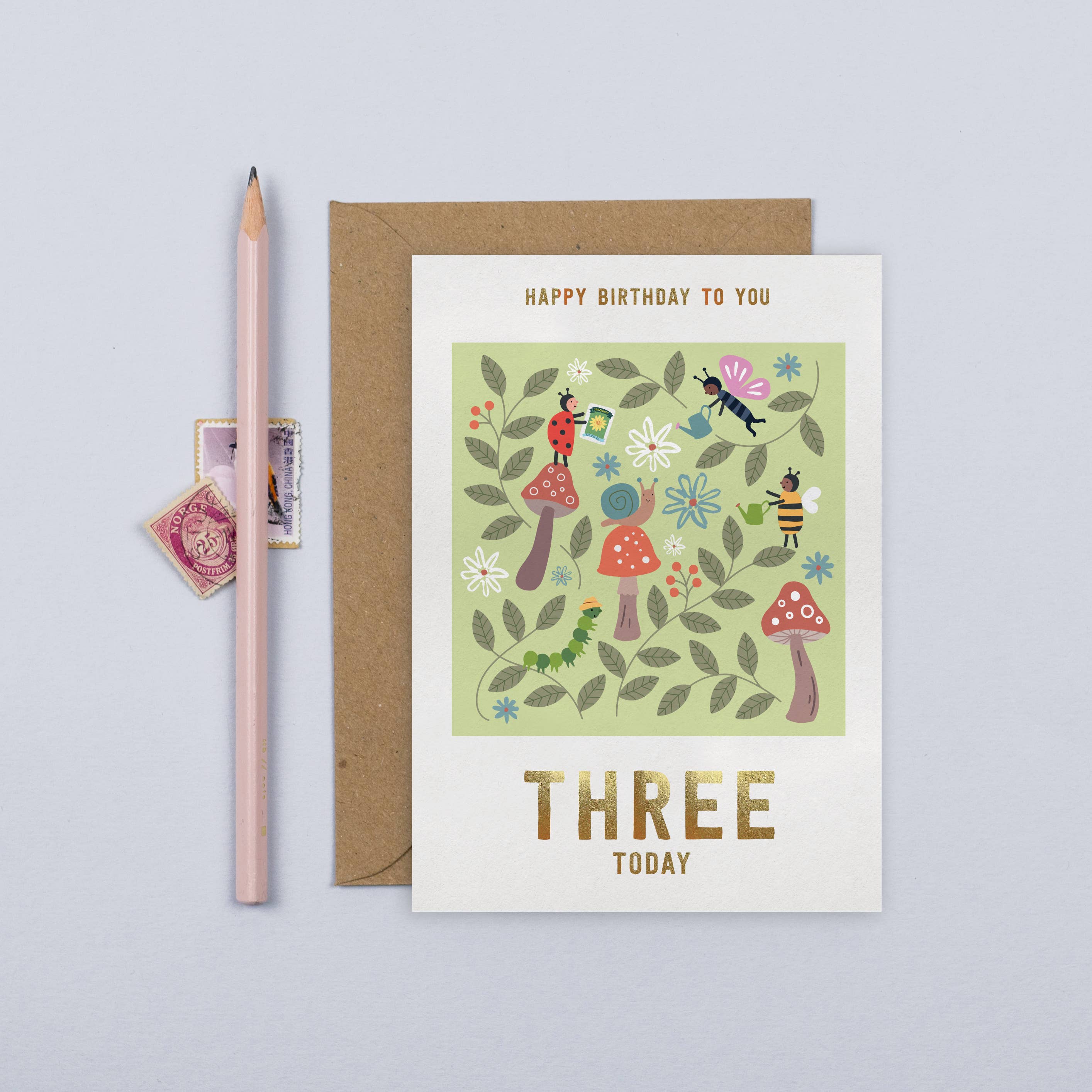 Three Today Birthday Card