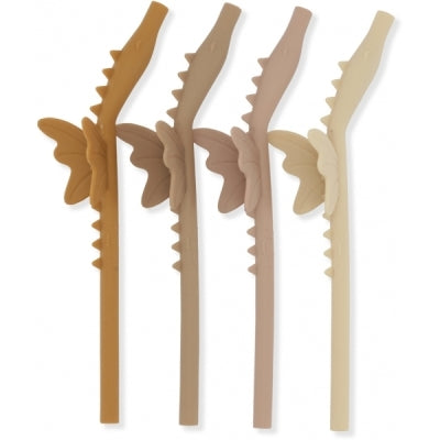 4 PACK SILICONE STRAWS DRAGON