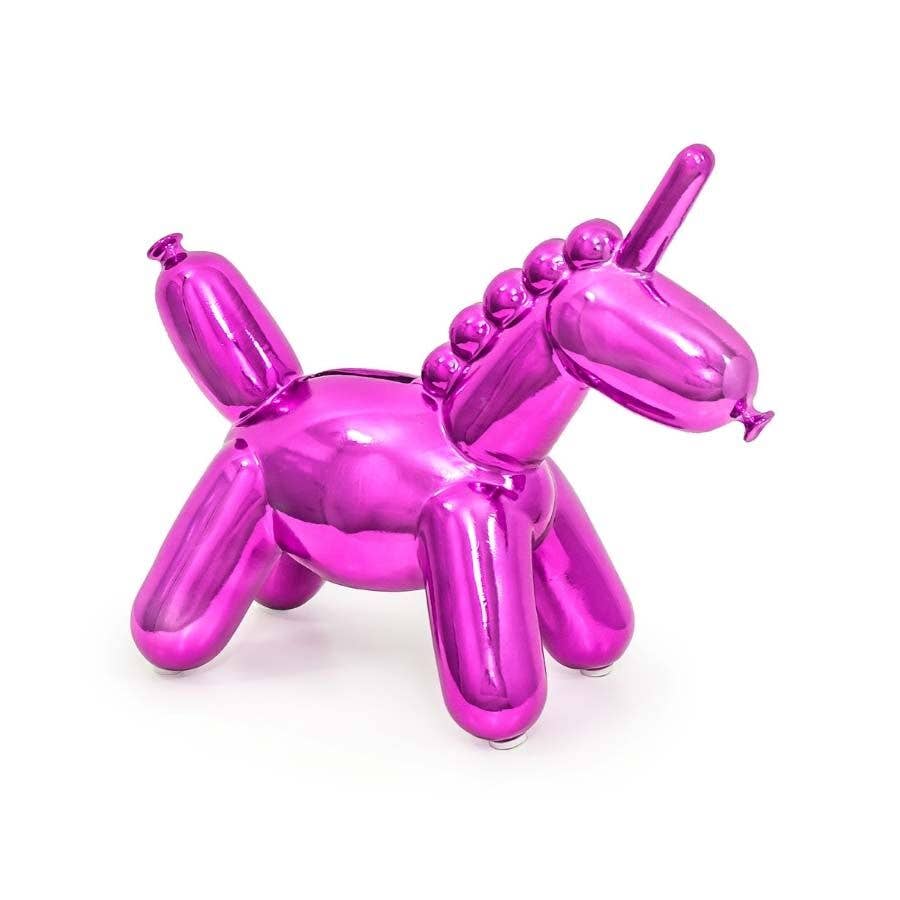 Balloon Piggy Bank - Baby Unicorn: Pink