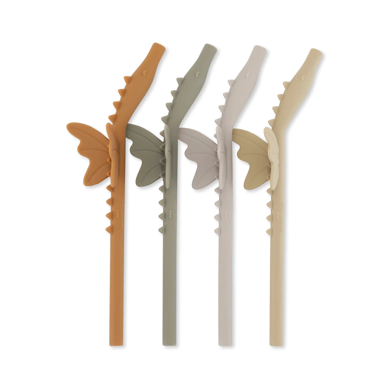 4 PACK SILICONE STRAWS DRAGON