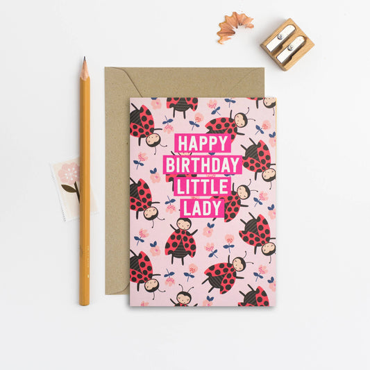 Little Lady Birthday Card | Kids Birthday Card | Children