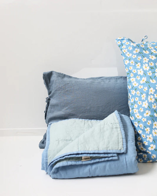 MINI QUILTED DUVET/PLAYMAT OCEAN BLUE