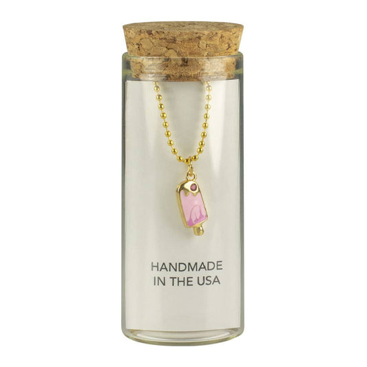 Kids Charm Necklace in a glass bottle Sparkly Pop Bar