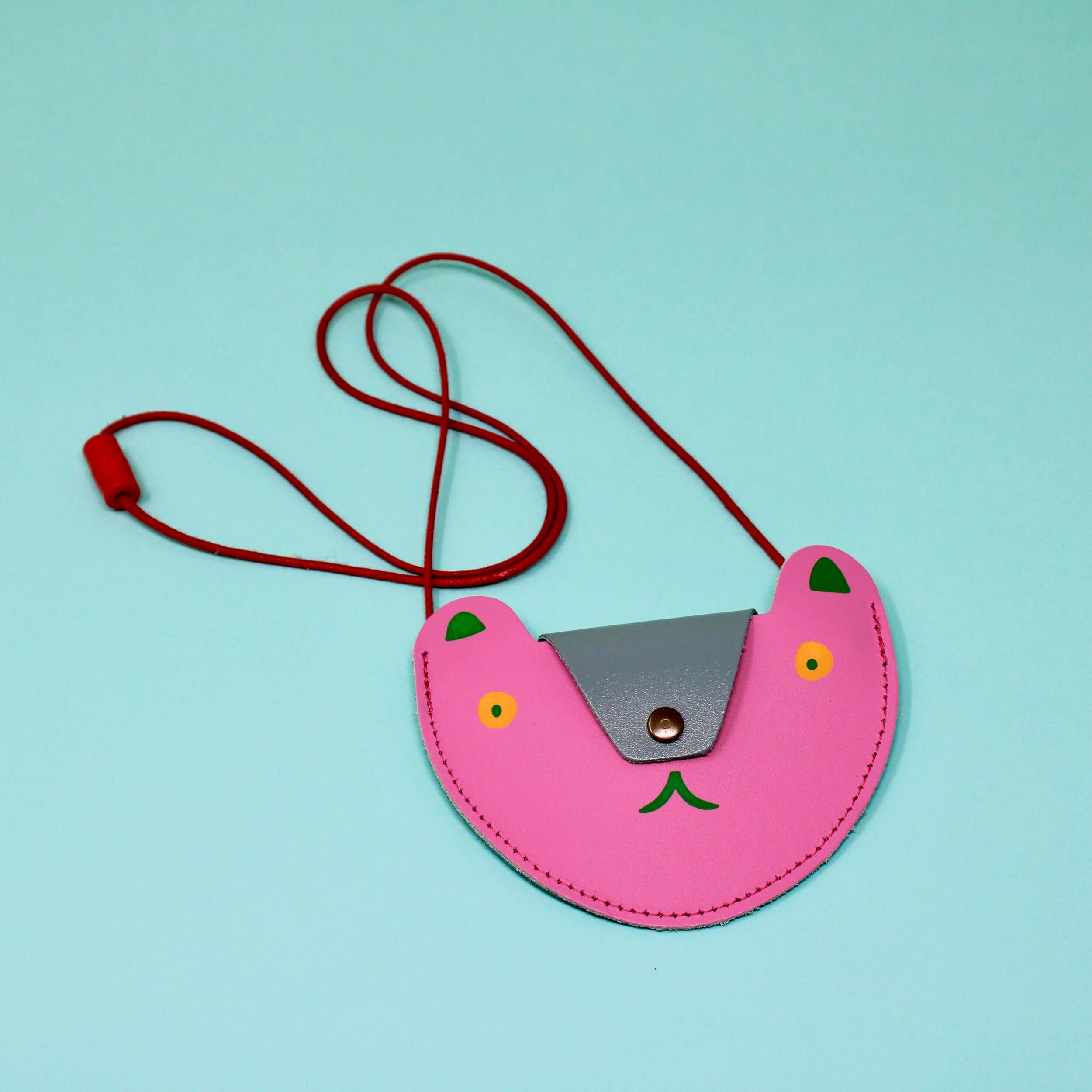 Bear Pocket Purse pink