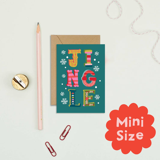 Jingle Mini Christmas Card | Mini Cards | A7 Mini Cards