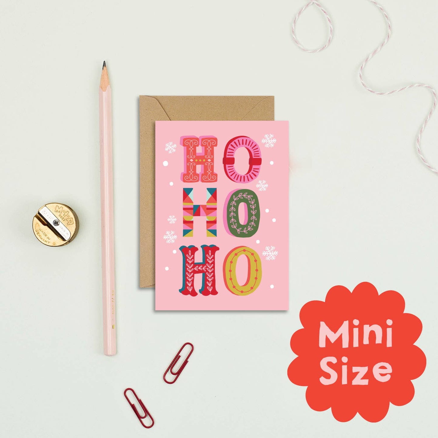 HO HO HO Mini Christmas Card | Mini Cards | A7 Mini Cards