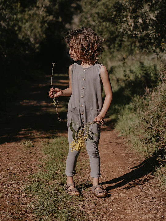 The Free Range Playsuit Lead Gray