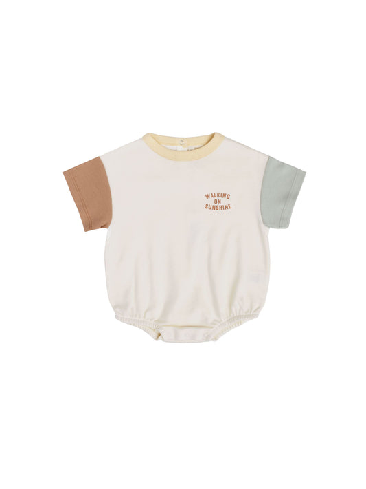 RELAXED BUBBLE ROMPER | COLOR BLOCK