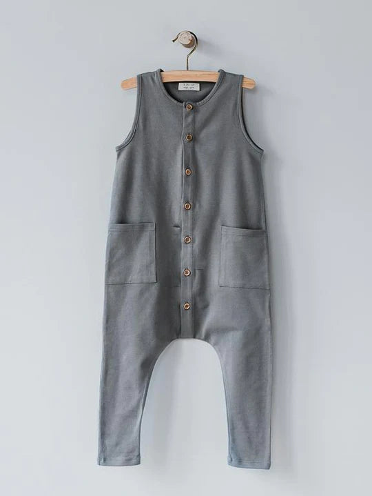 The Free Range Playsuit Lead Gray